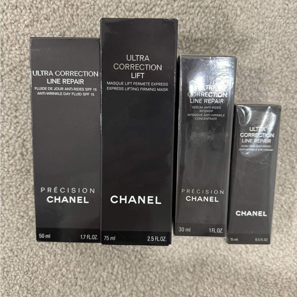 4 products from the Precision du Chanel skincare line.